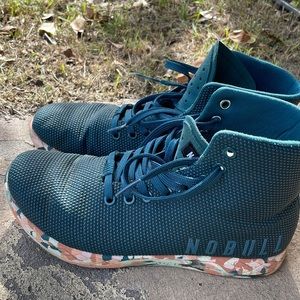 Teal NO BULL high top trainers gently used